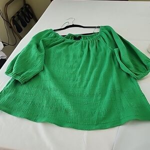 Sanctuary Lush Green Textured Blouse